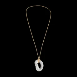 18K Gold Vermeil Crystal Pendant
