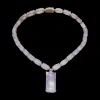 Lavender Waterfall Quartz & Diamond Necklace