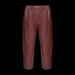 Leather Carrot Pants Rust