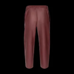 Leather Carrot Pants Rust