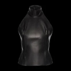 Leather Halterneck Top