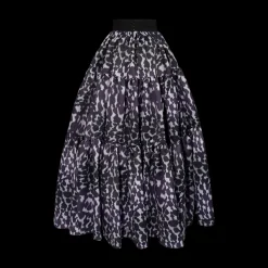 Leopard Print Tiered Skirt
