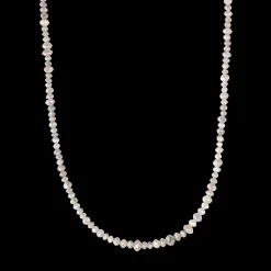Light Grey Diamond Bead Necklace