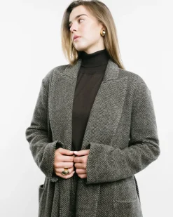 Long Herringbone Coat