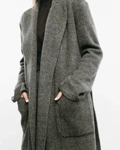 Long Herringbone Coat