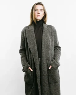 Long Herringbone Coat