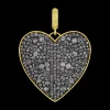 Medium Grey Diamond Heart Pendant