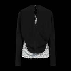 Metallic Crêpe Blouse