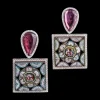 Micromosaic Square Earrings