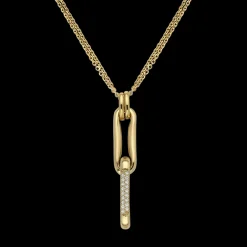 Milano Pinched Diamond Drop Necklace