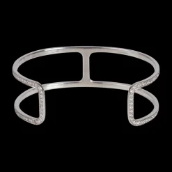 Mini T Cuff Bracelet With Diamonds