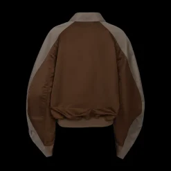 Mixed-Media Cotton Chino & Nylon Bomber Jacket