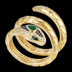 Nouvelle Serpent Diamond Coil Ring