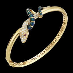 Nouvelle Serpent Metallic Enamel Bangle
