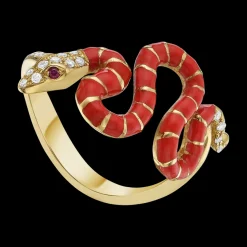 Nouvelle Serpent Red Enamel Ring
