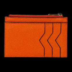 Orange Card Case Holder