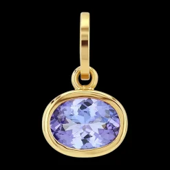 Oval-Cut Tanzanite Birthstone Charm