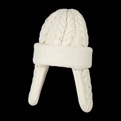 Padded Ear Muffin Cable-Knit Hat