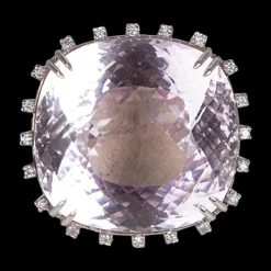 Pink Kunzite & Diamond Cocktail Ring