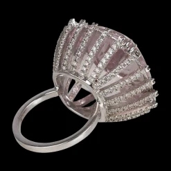 Pink Kunzite & Diamond Cocktail Ring