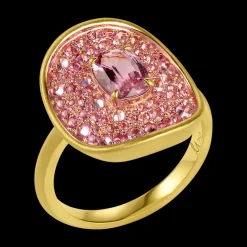 Pink Sapphire New Shield Ring