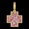 Pink Sapphire Pavé Cross Pendant