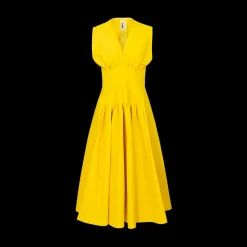 Pleated Waist Midi Dress