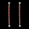 Red Enamel Drop Earrings