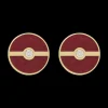 Red Large Discs Earrings