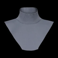 Ribbed High-Neck Plastron