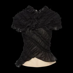 Ruched Short-Sleeve Blouse