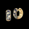 Sapphire Tidepool Huggie Hoops