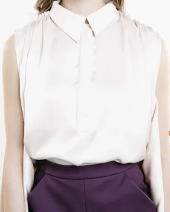Satin Split Sleeves Top