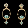 Sea of Tranquility Blue Apatite & Diamond Drop Earrings