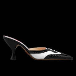 Shiny Heeled Mule