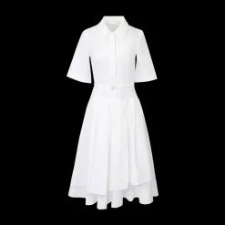 Short-Sleeved Belted Dress