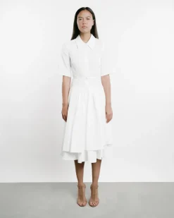 Short-Sleeved Belted Dress