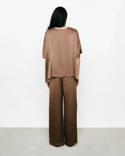 Silk Wide-Leg Pants