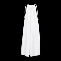 Sleeveless Gathered Maxi Shift Dress