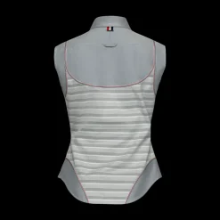 Sleeveless Swimsuit Trompe L'oeil Button-Down Shirt