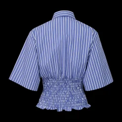 Smocked Button-Up Top