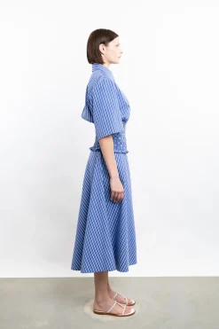 Smocked Button-Up Top