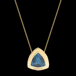Stones of Wisdom Triangle London Blue Topaz Necklace