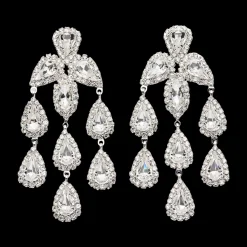 Teardrop Crystal Chandelier Earrings