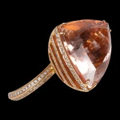 Topaz Diamond Crest Ring