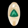 Triangle Green Onyx Huggie (Single)