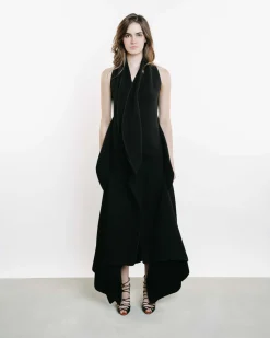 Varsity Draped Midi Dress