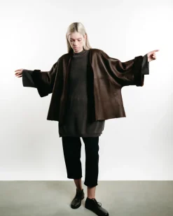V-Neck Shearling Jacket