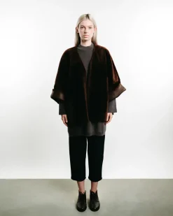 V-Neck Shearling Jacket