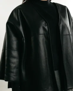 V-Neck Shearling Jacket